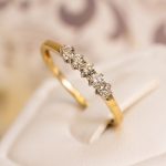 Gyűrű, Arany, Gyémánt kővel, 0,25ct, 54-es