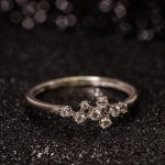 Gyűrű, Arany, Gyémánt kővel, 0,014ct, 50-es